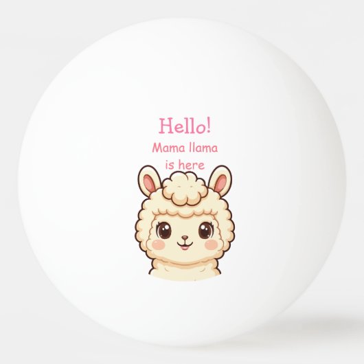 Balle De Ping Pong Conception d'illustration de lama mignon (Devant)