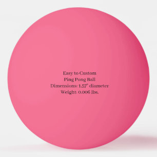 Balle De Ping Pong Concevez Votre Propre Étoile Rose Unique