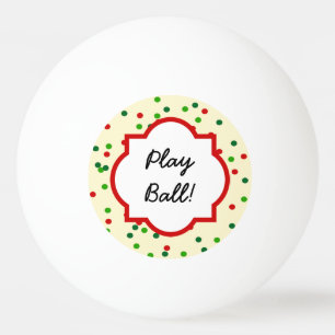 Balle De Ping Pong Confettis de Noël • Le biscuit de sucre arrose