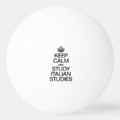 BALLE DE PING PONG CONTINUER LE CALME ET ÉTUDIER LES ÉTUDES INTALIENN (Devant)