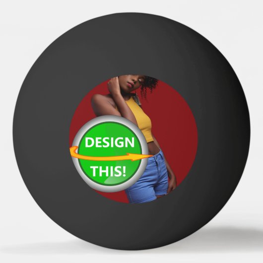 Balle De Ping Pong COOL ! Bal 1 étoile Ping Pong - Noir - Personnalis (Devant)