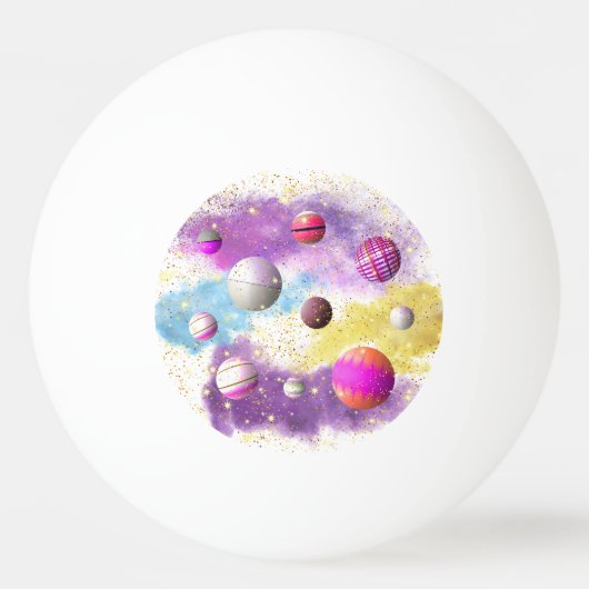 Balle De Ping Pong Cosmic Cotton Bonbon Galaxy (Devant)