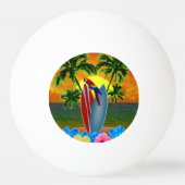 Balle De Ping Pong Coucher du soleil tropical (Dos)