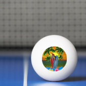 Balle De Ping Pong Coucher du soleil tropical (Filet)