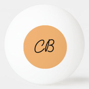 Balle De Ping Pong Couleur tendance Soft Orange Monogram Ping Ping Ba