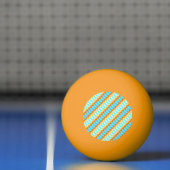 Balle De Ping Pong Couleur Turquoise Bleu Orange Jaune Motif (Filet)
