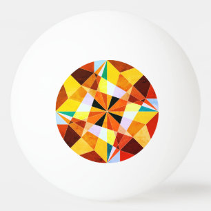 Balle De Ping Pong Couleurs Chaudes Formes Géométriques Angulaires Fr