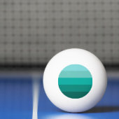 Balle De Ping Pong Couleurs vertes rayées (Filet)