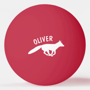 Balle De Ping Pong Courir Fox Silhouette Faune Personnalisée