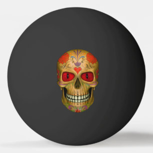 Balle De Ping Pong Crâne à sucre rouge Zombie Morts