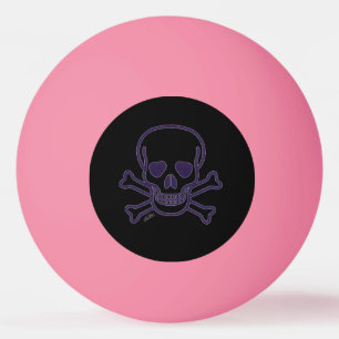 Balle De Ping Pong Crâne dans les os Ghost or glo 1 étoile ping pon