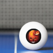Balle De Ping Pong Crâne d'Halloween et Citrouille (Filet)