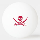 Balle De Ping Pong Crâne et épées de Crimson Drapeau pirate de Calico (Dos)