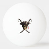 Balle De Ping Pong Crâne et épées de pirate (Dos)