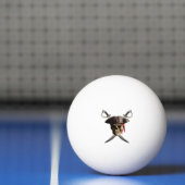 Balle De Ping Pong Crâne et épées de pirate (Filet)
