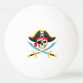 Balle De Ping Pong Crâne et sabres (Dos)