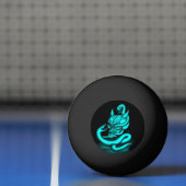 Balle De Ping Pong Crâne - Tête diabolique avec serpent (Filet)