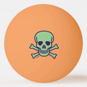 Balle De Ping Pong Crâne vert 1 étoile orange ping pong ball