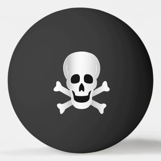 Balle De Ping Pong Crânes Et Traverses (Devant)