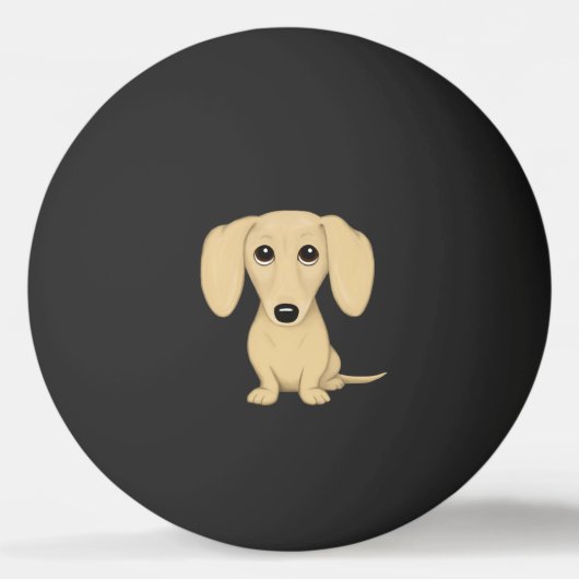 Balle De Ping Pong Cream Short Haired Dachshund Dessin Chien (Devant)