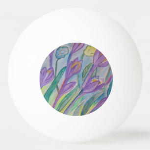 Balle De Ping Pong Crocus de printemps Abstrait