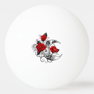 Balle De Ping Pong Croissant mécanique avec roses rouges
