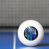 Balle De Ping Pong Cube de puzzle chromé futuriste (Filet)