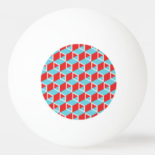 Balle De Ping Pong Cubes isineux : Arrière - plan Vintage coloré.