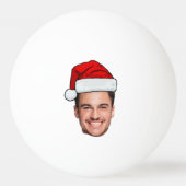 Balle De Ping Pong Custom Face Photo Santa Hat Christmas (Devant)