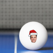 Balle De Ping Pong Custom Face Photo Santa Hat Christmas (Filet)