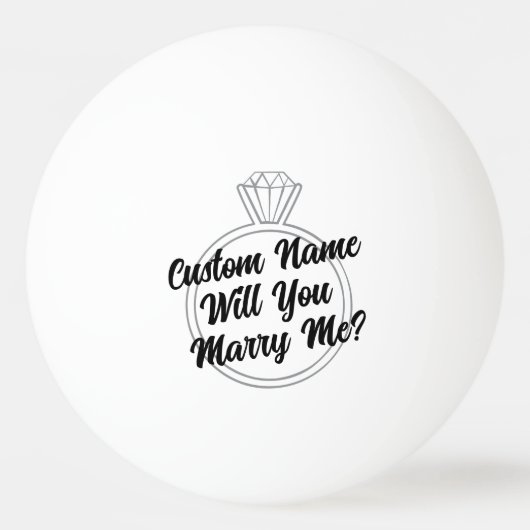 Balle De Ping Pong Custom Ping Pong Ball Proposal Engagement Gift (Devant)