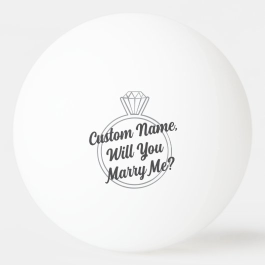 Balle De Ping Pong Custom Proposal | Creative Will You Marry Me? (Devant)
