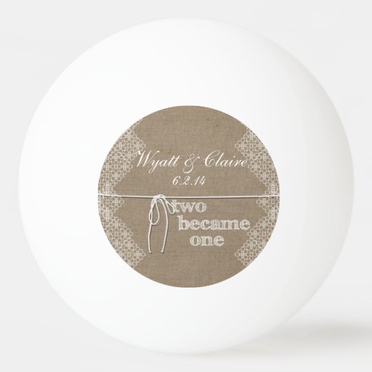 Balle De Ping Pong Custom Two est devenu un Mariage (Dos)