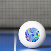 Balle De Ping Pong Cute Abstrait Pastel Neon Motif répétitif (Filet)