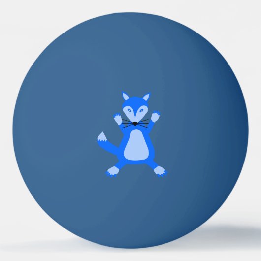 Balle De Ping Pong Cute Blue Baby Boy Fox (Devant)