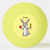 Balle De Ping Pong Cute bunny rabbit with vegetables (Dos)