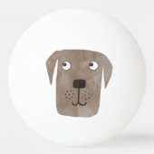 Balle De Ping Pong Cute chocolat Labrador Retriever Chien Aquarelle (Dos)