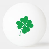 Balle De Ping Pong Cute Green Lucky 4 coeur feuille Clover shamrock (Devant)