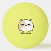 Balle De Ping Pong Cute Kawaii Chubby Angry Mochi Chat (Devant)