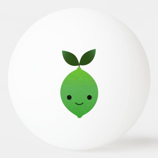 Balle De Ping Pong Cute Kawaii Lime (Devant)