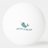 Balle De Ping Pong Cute Unicorne De La Mer (Dos)