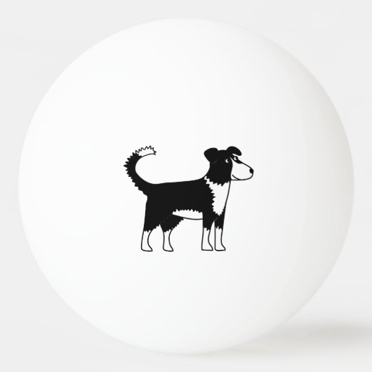 Balle De Ping Pong Cute Welsh Border Collie Chien (Devant)