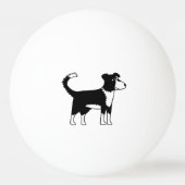 Balle De Ping Pong Cute Welsh Border Collie Chien (Dos)