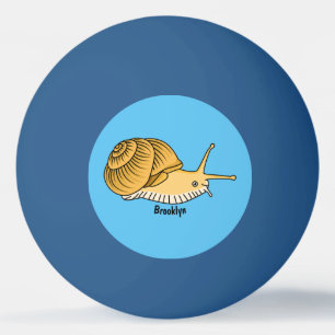 Balle De Ping Pong Cute yellow snail cartoon