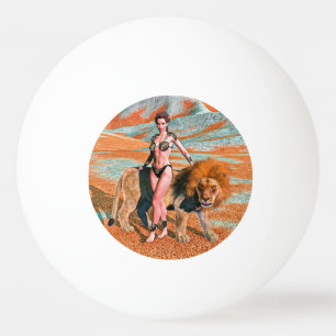 Balle De Ping Pong Dame et Lion