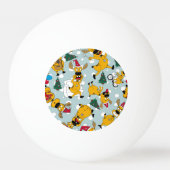 Balle De Ping Pong Deer Festive : Design Motif de Noël (Dos)