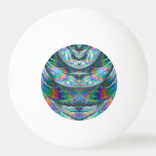 Balle De Ping Pong DEMI ~ PASTEL Fractal ~ Une étoile Ping Pong Ball 
