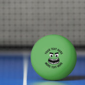 Balle De Ping Pong Dents de monstre vert amusant Tennis de table pers (Filet)