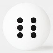 Balle De Ping Pong Dés 6 (Devant)