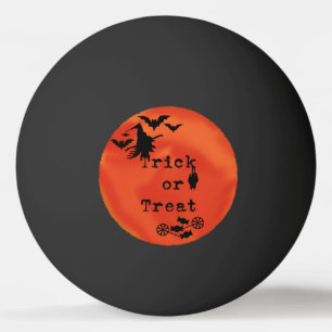 Balle De Ping Pong Des bonbons ou un sort avec la sorcière et les